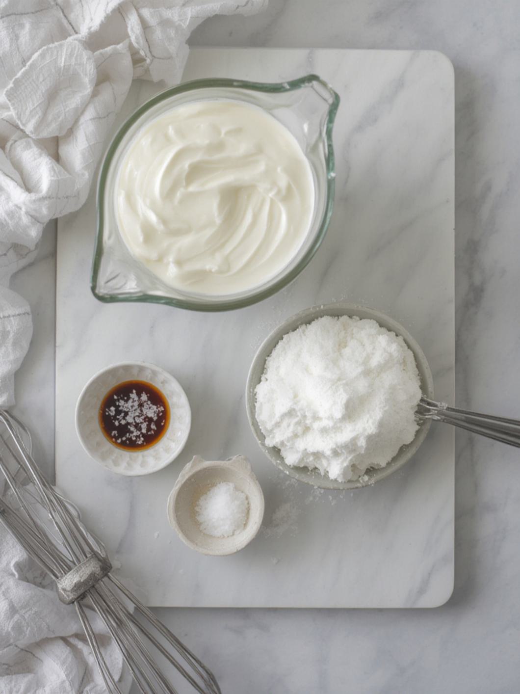 Ingredients for Whipped Cream