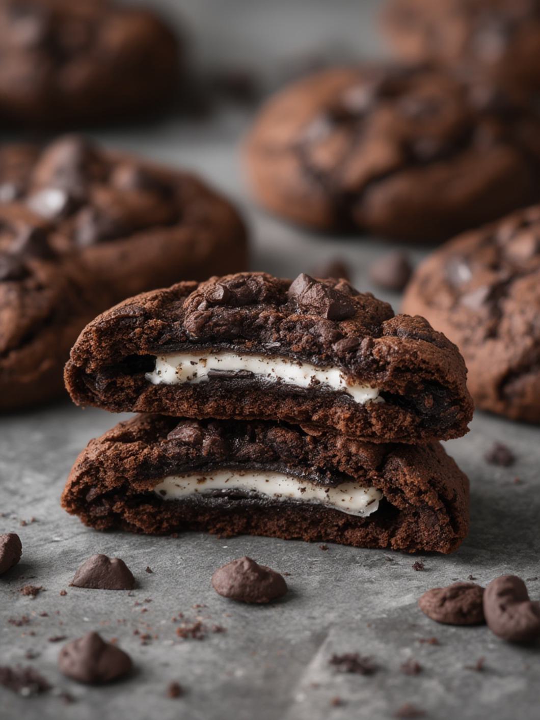 Serving suggestion for oreo stuffed monster cookies