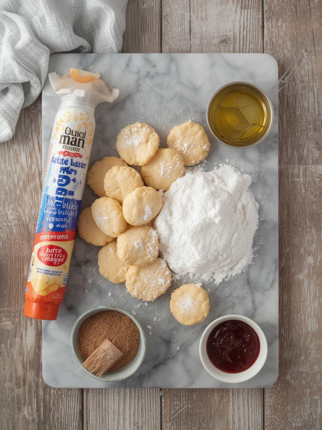 Ingredients for Air Fryer Biscuit Beignets