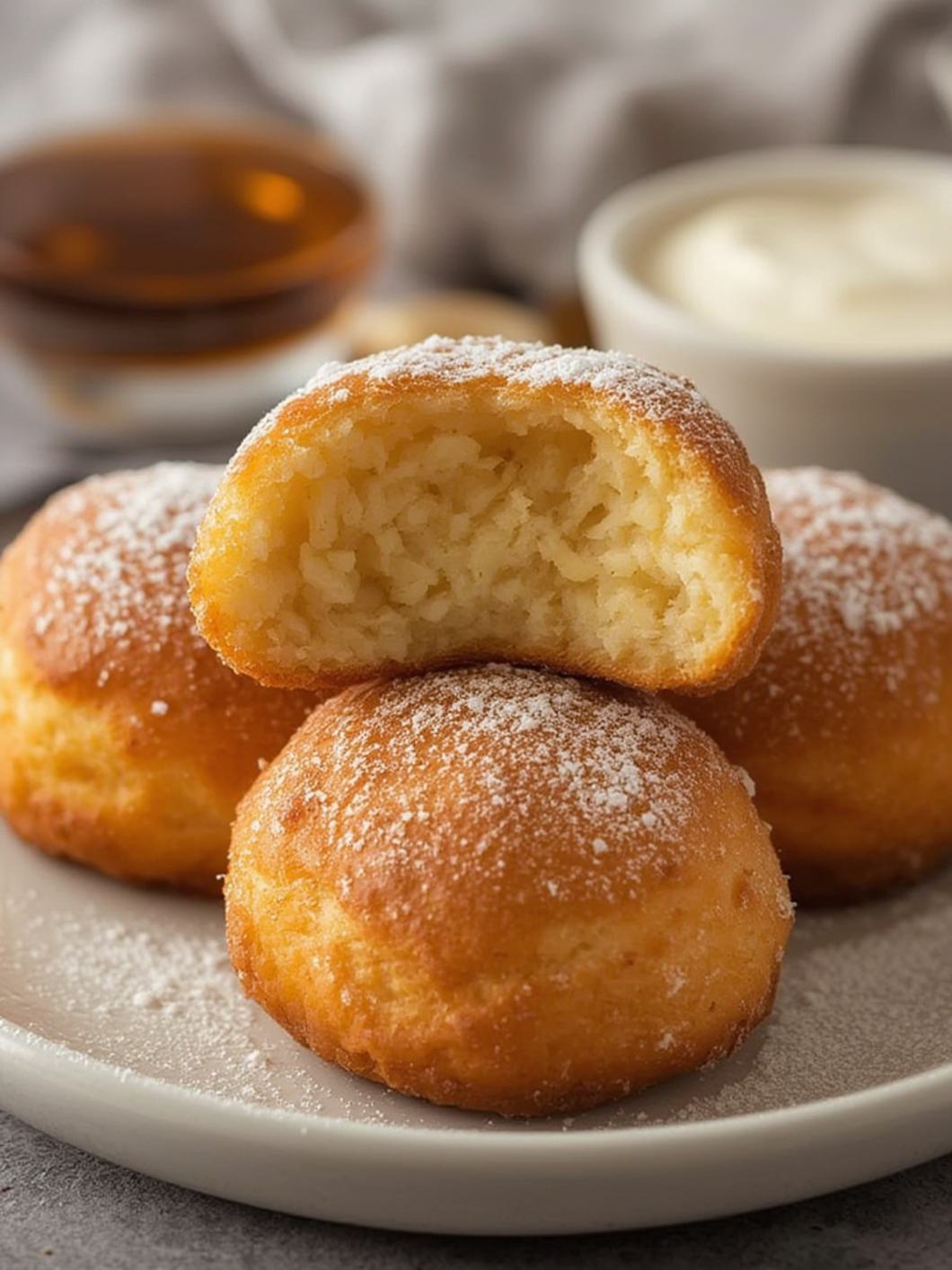 Serving suggestion for Air Fryer Biscuit Beignets