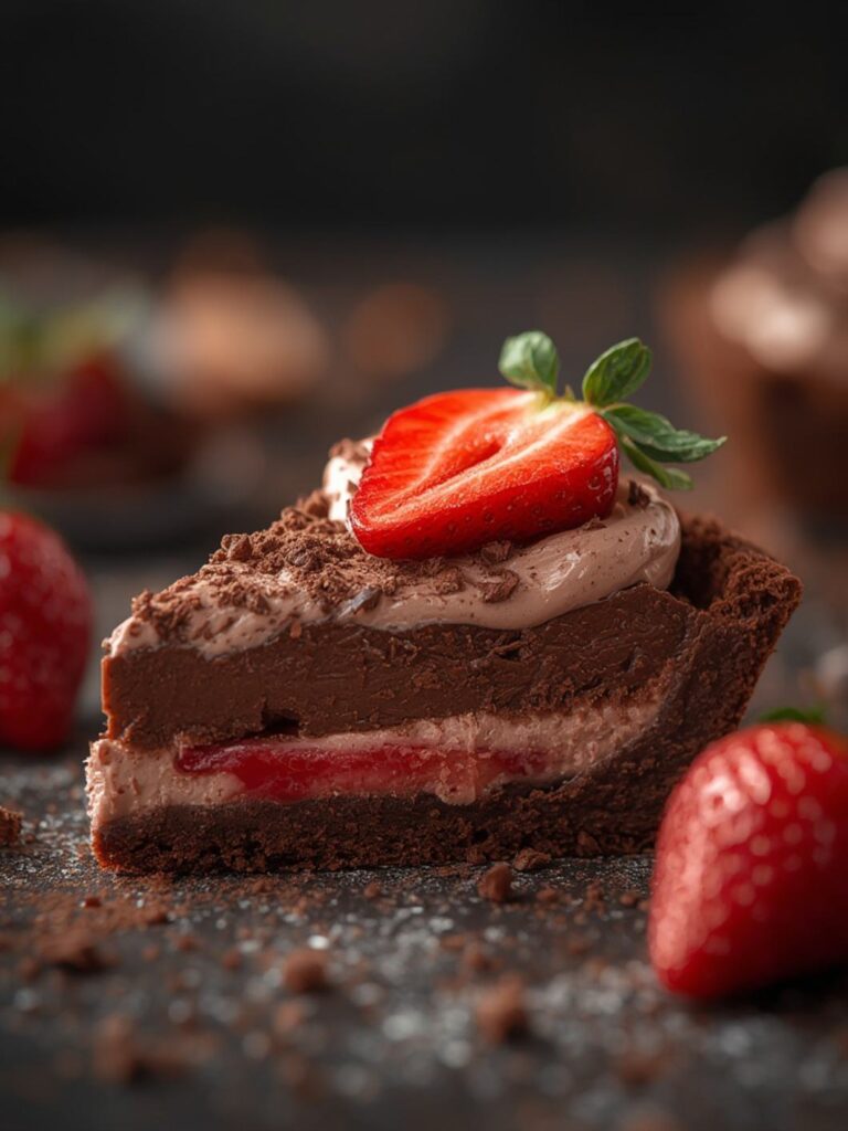 Chocolate Strawberry Cream Pie