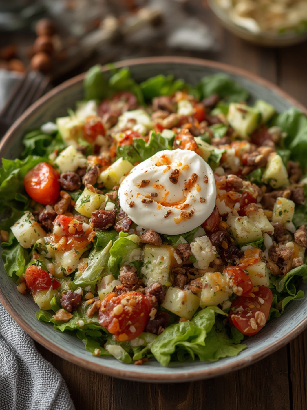 Serving suggestion for Cobb Salad