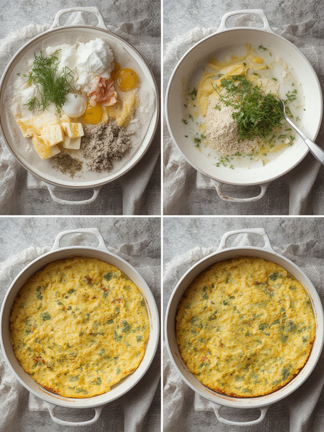 Step-by-Step preparation for Egg White Frittata