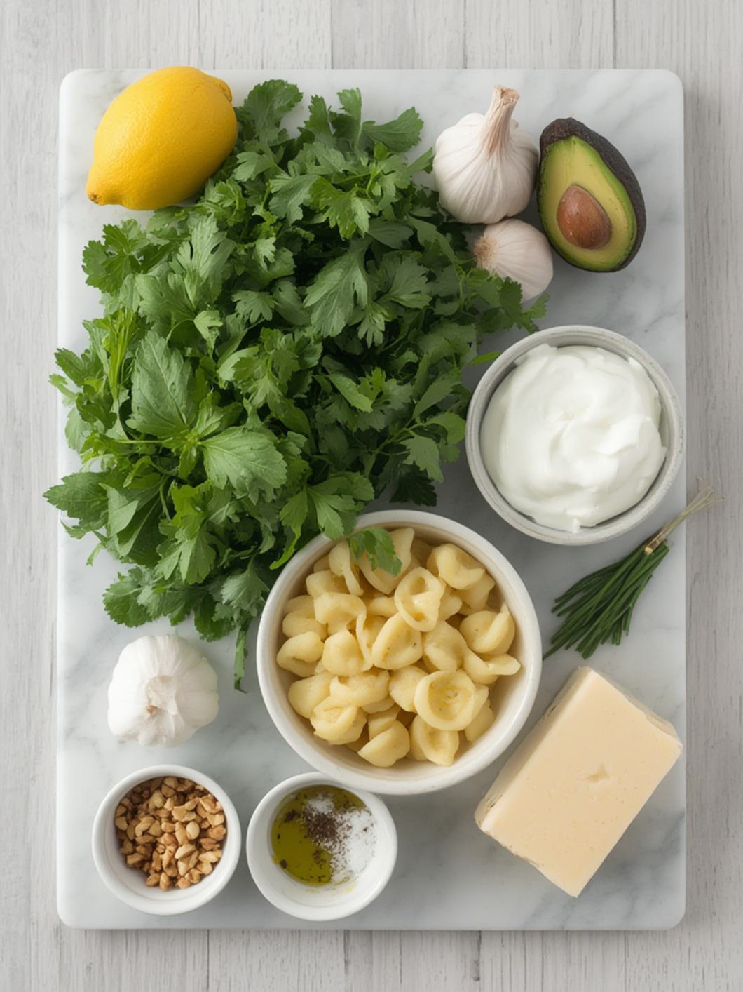 Ingredients for Green Goddess Gnocchi