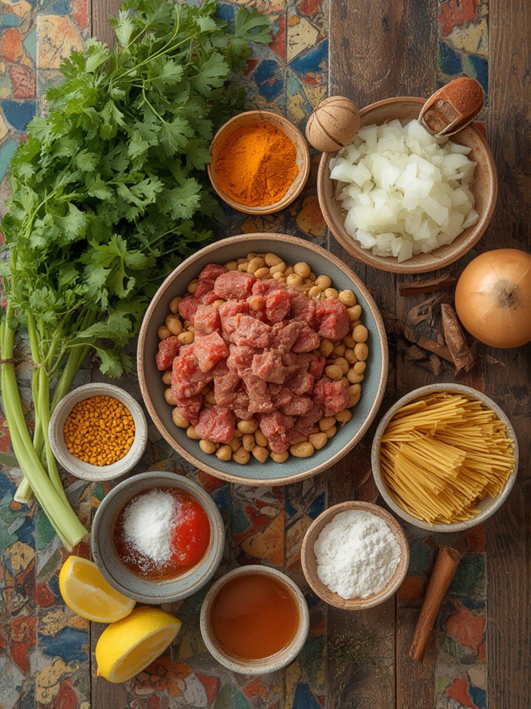 Ingredients for Harira soup