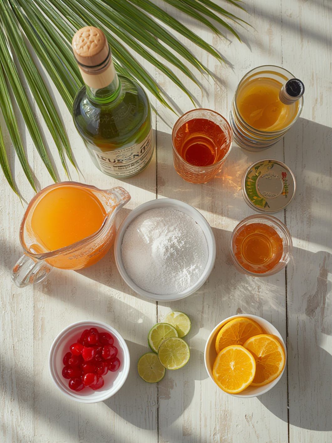 Ingredients for Hurricane Jello Shots