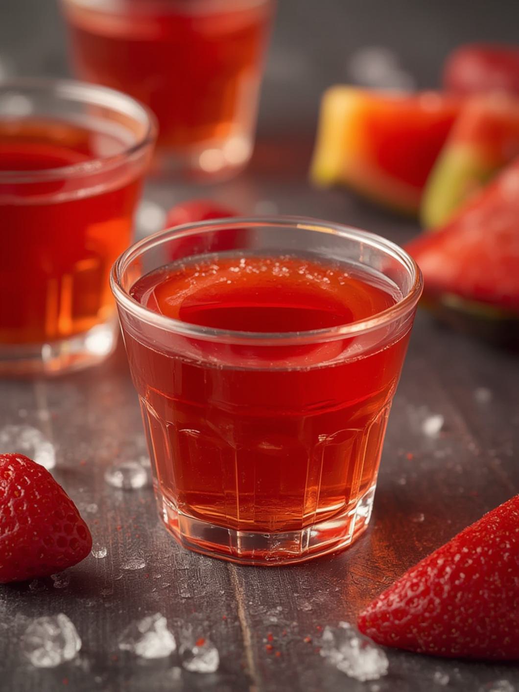 Serving suggestion for Hurricane Jello Shots