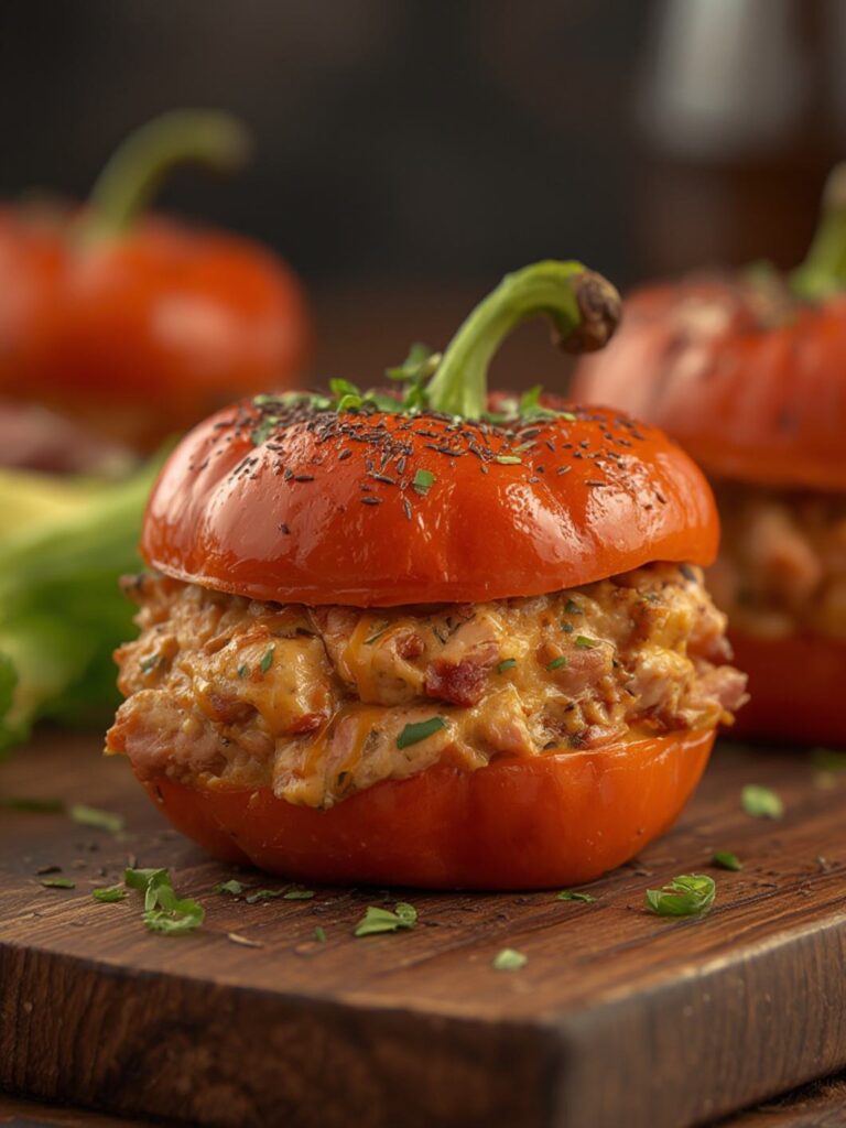 Tuna Melt Stuffed Peppers