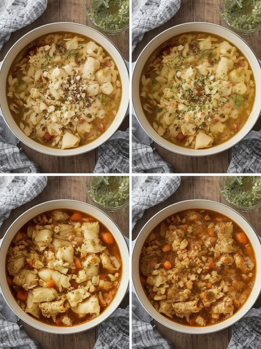 Step-by-Step preparation for Unstuffed Cabbage Roll Soup