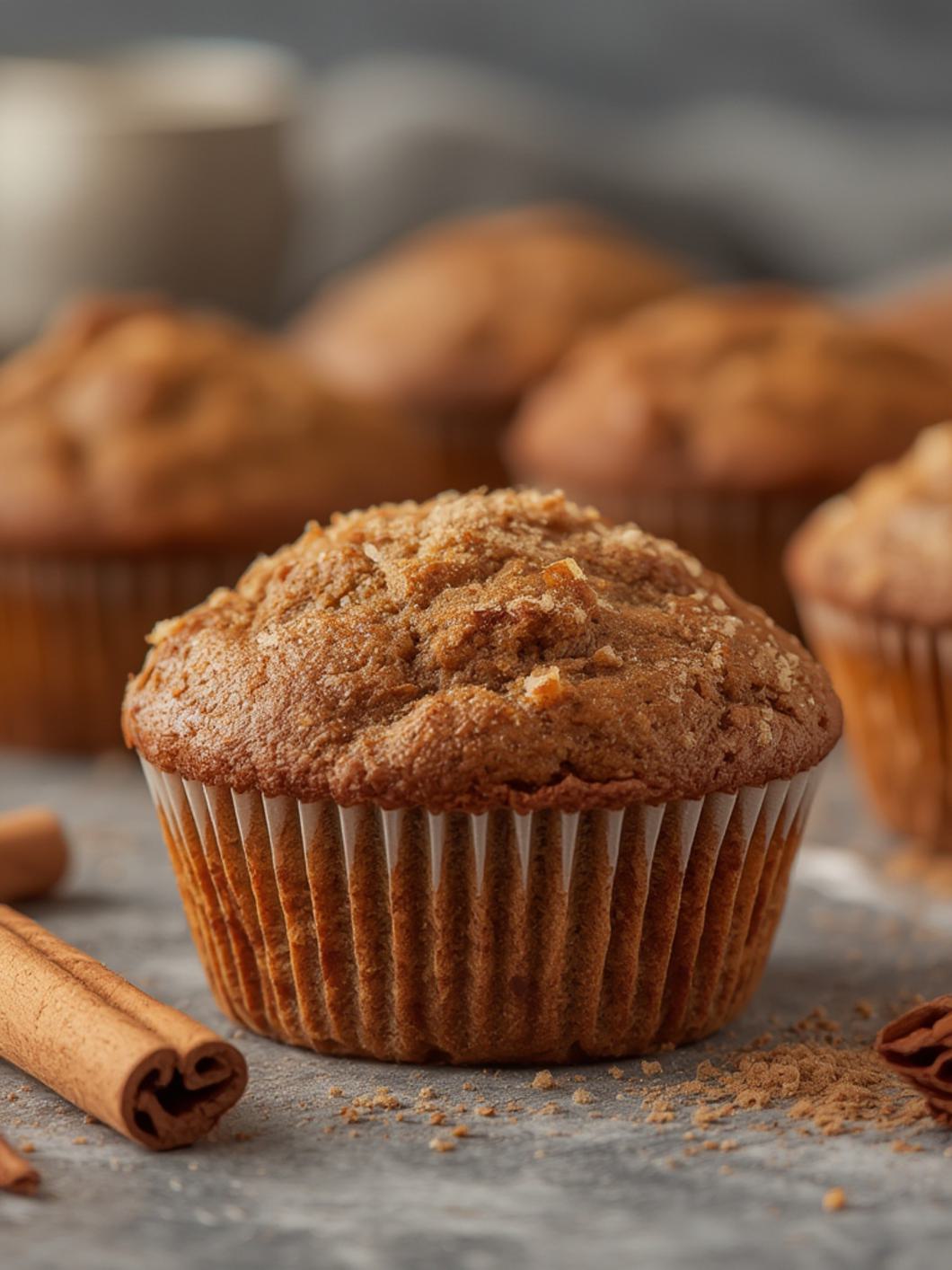 Vegan Bran Muffins with Brown Sugar & Cinnamon