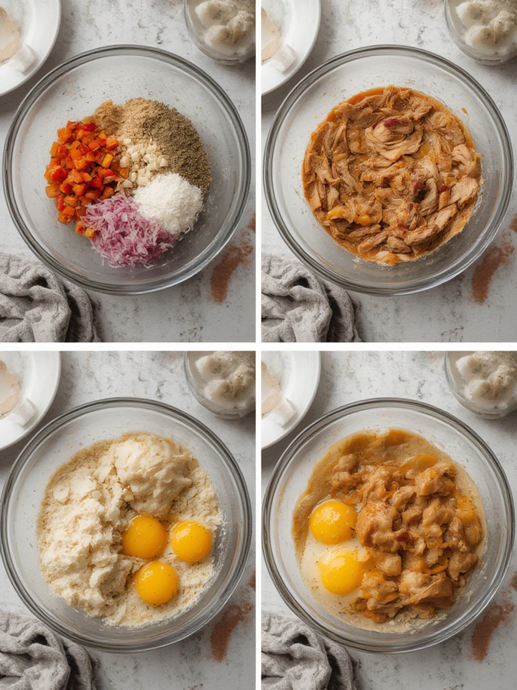 Step-by-Step preparation for Chicken Egg Roll in a Bowl