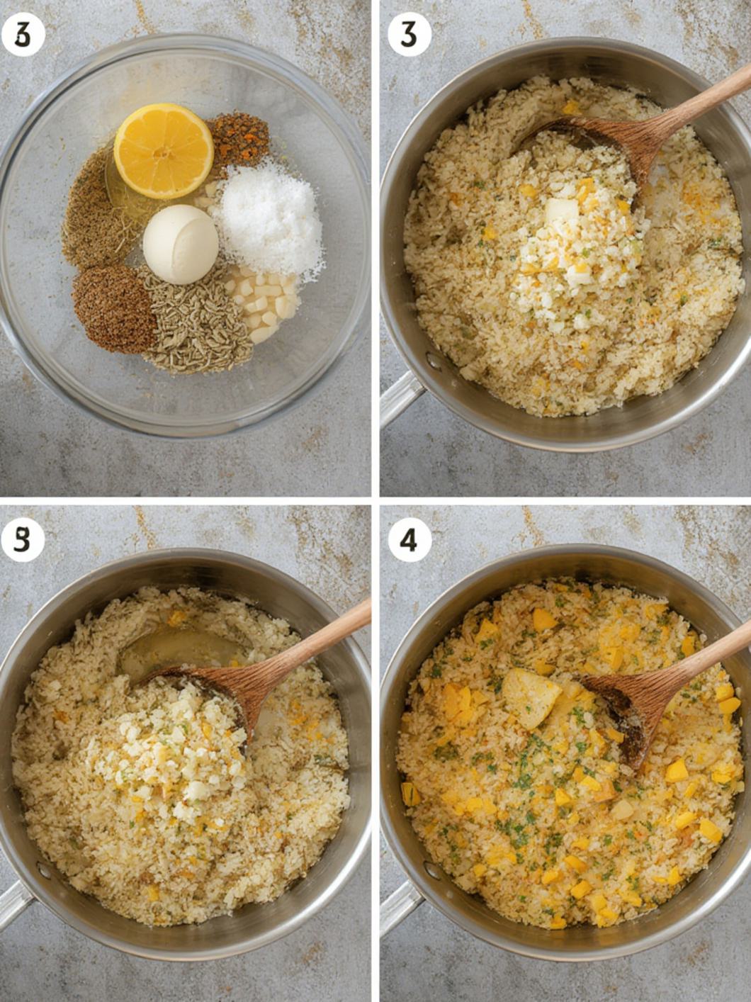 Step-by-Step preparation for Lemon Greek Rice Pilaf