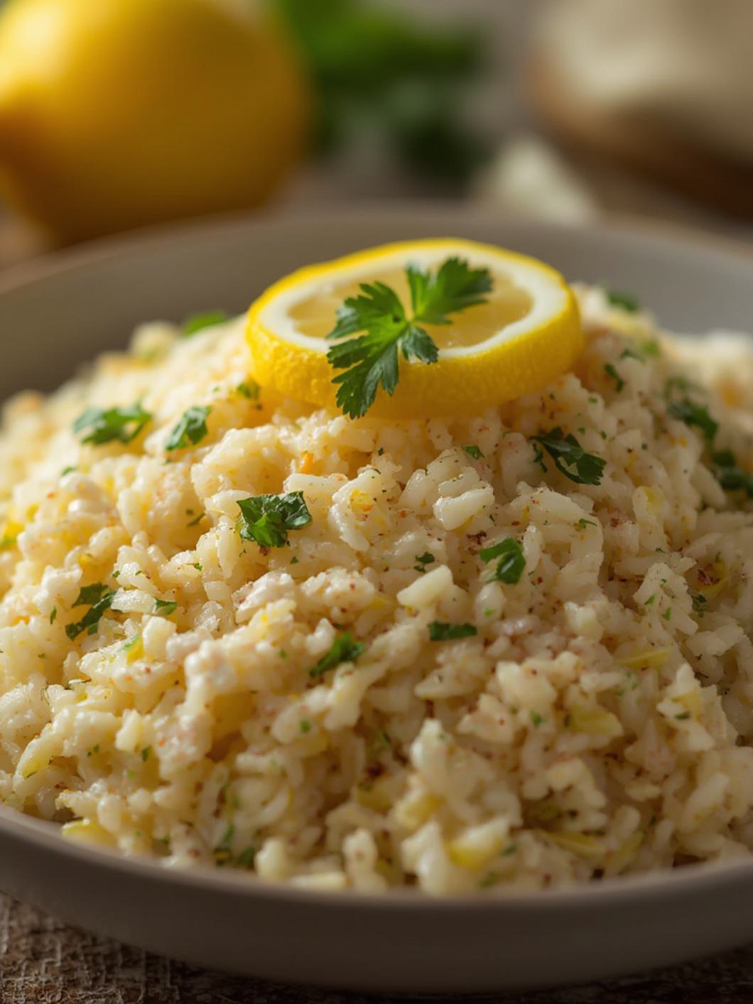 lemon greek rice pilaf