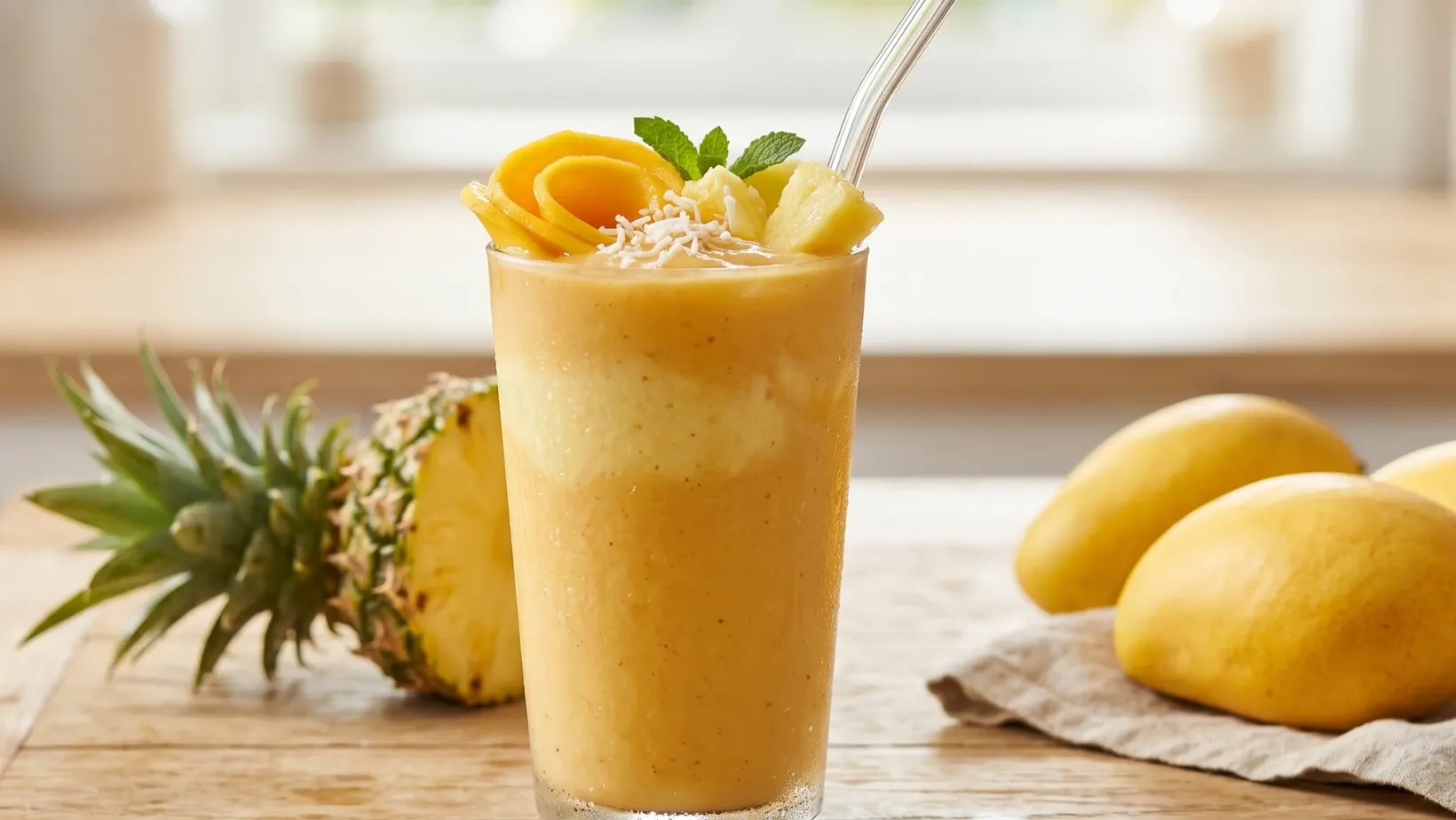Mango & Pineapple Smoothie - best smoothie recipes for weight loss