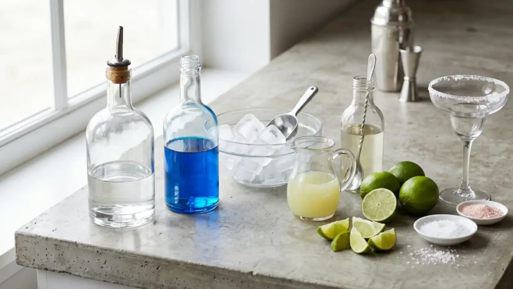 blue margarita cocktail