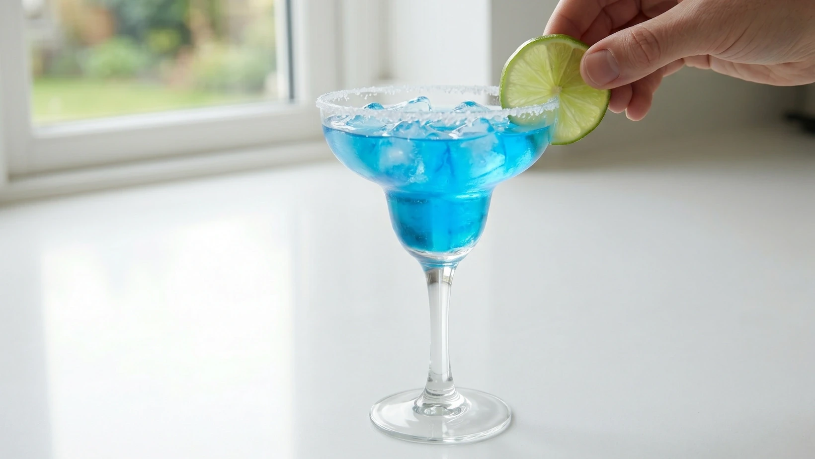 blue margarita cocktail