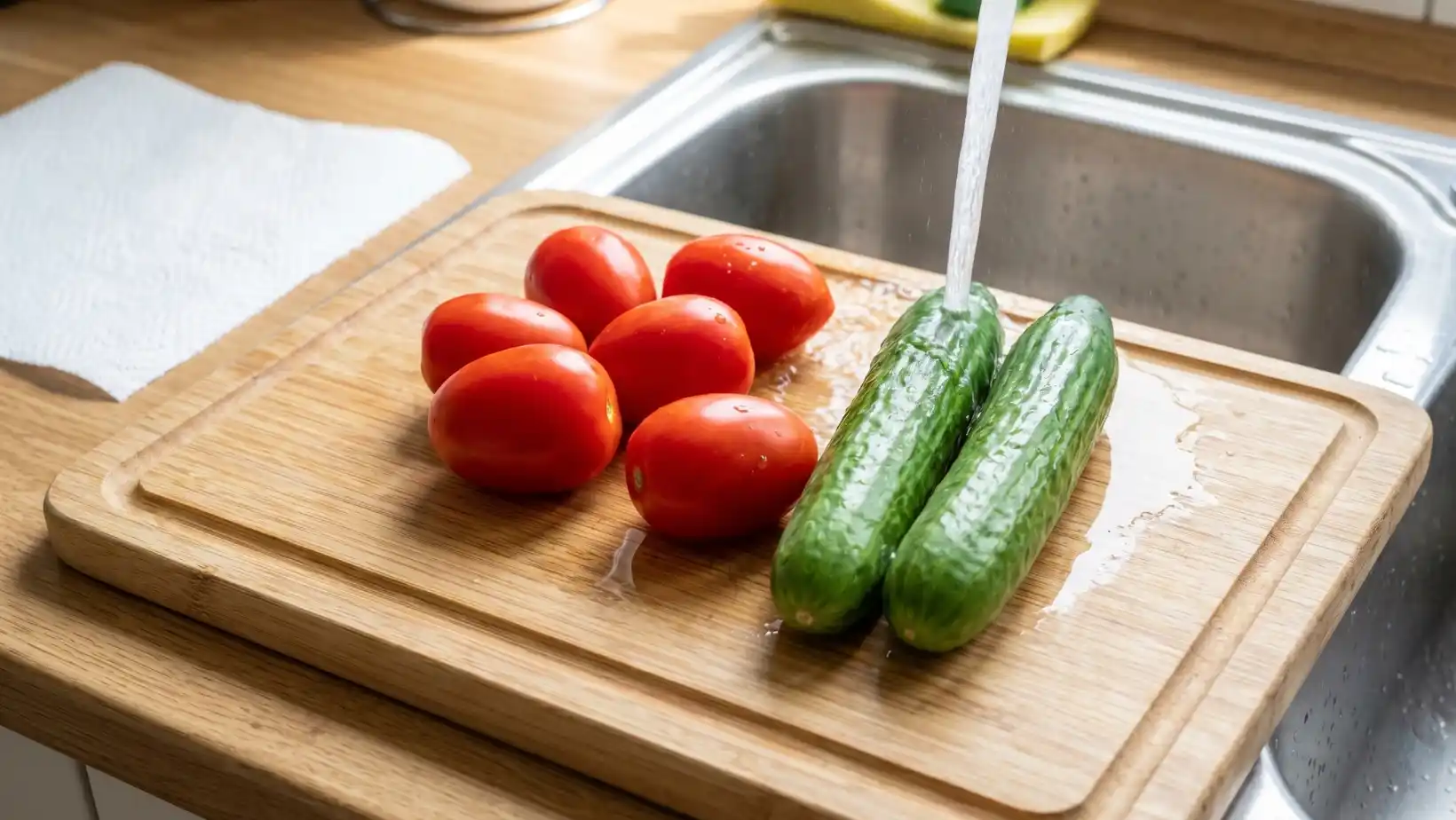 tomato cucumber onion salad