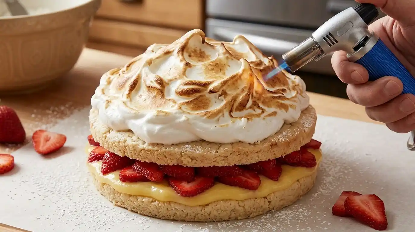 lemon meringue strawberry shortcake