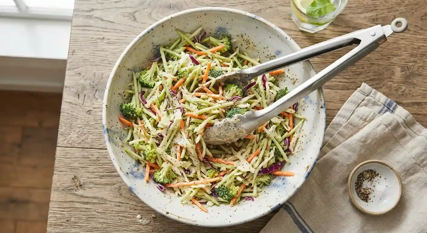 coleslaw with broccoli slaw